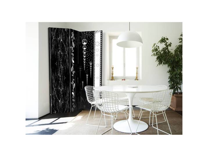 Paravent Black Elegance Polaire Noir 135 x 172 x 3cm 3 éléments