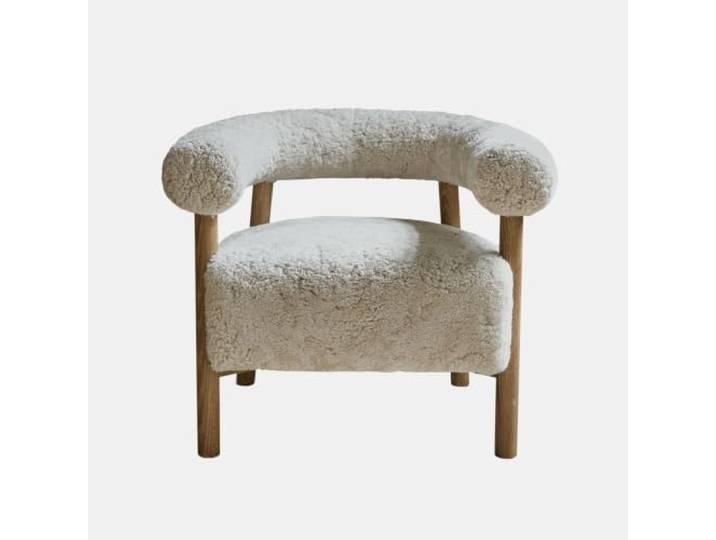 LOBERON Sessel Cedarbrook , creme/braun Teddyfell, Echtes Schaffell, Zeitloses Eschenholz-Gestell, Maximaler Komfort
