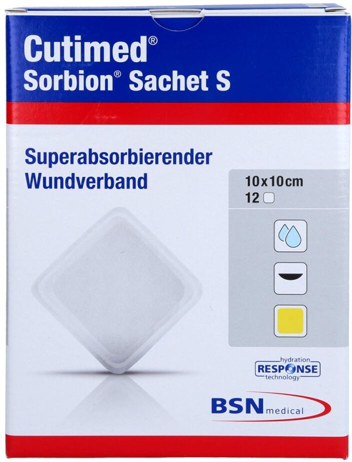 Sorbion Cutimed Sachet S Wundauflage 10x10 cm 12stk