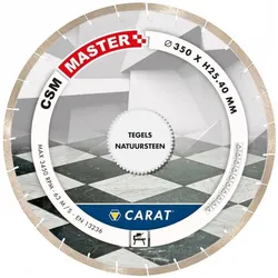 Carat, Sägeblatt, Diamond Saw Tiles roh 350 x 25,40 mm, CSM Master