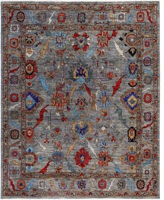 Overton "Serapi One-of-a-Kind Hand-Knotted Area Rug - Gray - 8' 1"" x 10' 0"""