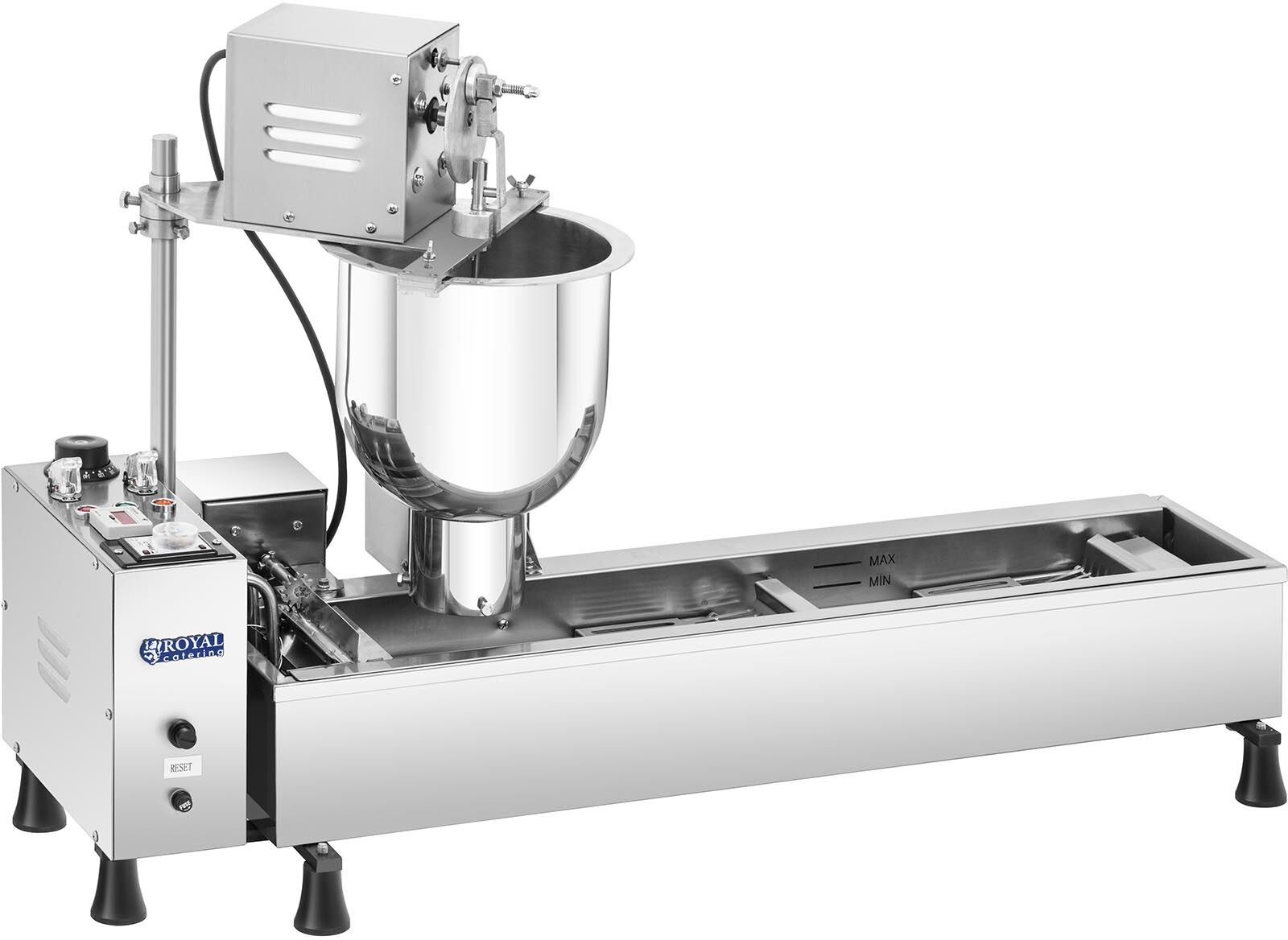 Doughnut Machine - 3,000 W - 10 L - 450 doughnuts/h - drain tap - Royal Catering RCDM-3K