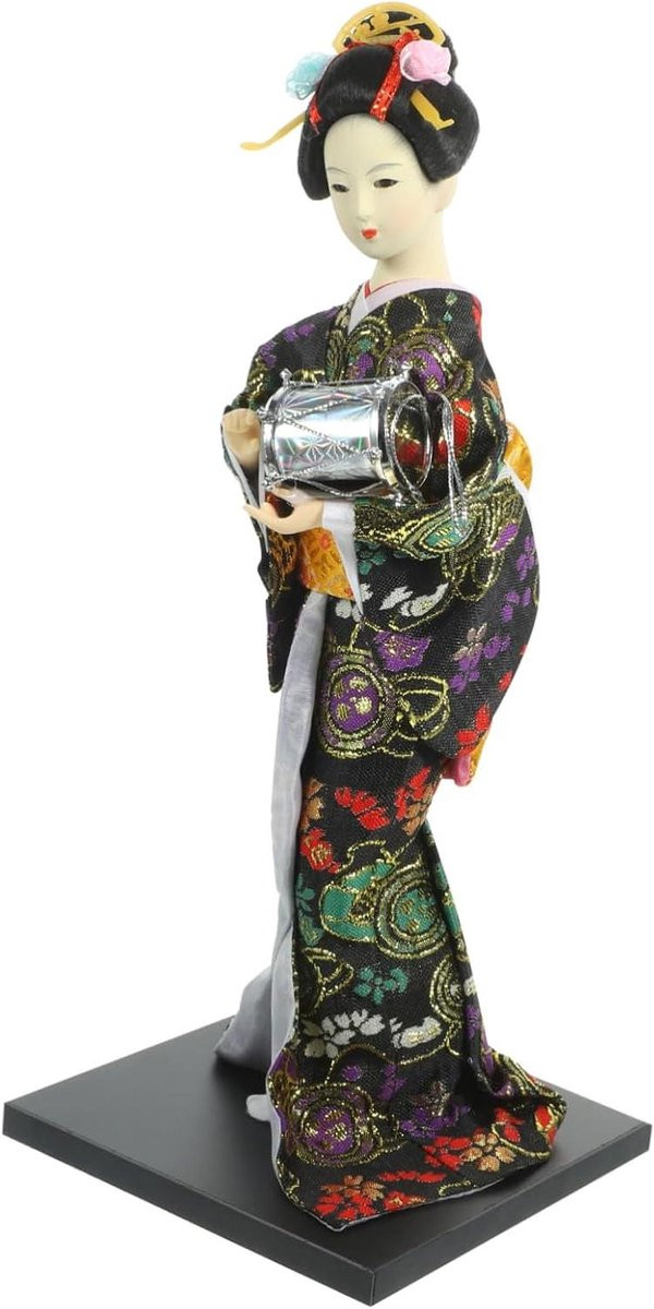 Japanse Geisha Pop Traditioneel Ornament Meerkleurig Hoogte: 30 cm