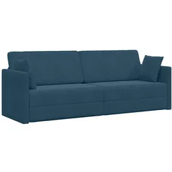 vidaXL Boden-Sofa-Bett 200cm Blau Samt