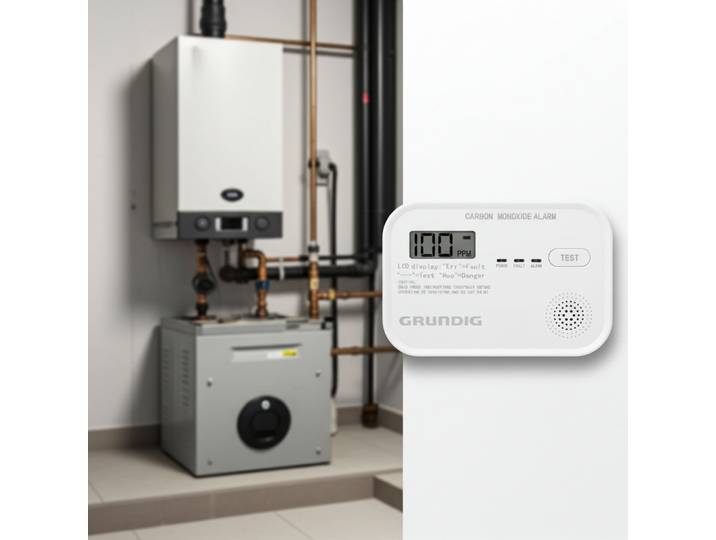 Kohlenmonoxid-Melder mit LCD-Display
