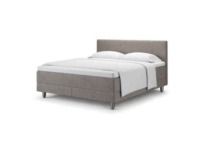 neo Boxspringbett mit Matratze & Kaltschaum-Topper – enjoy Breite in cm 80, Länge in cm 200, Farbe Taupe