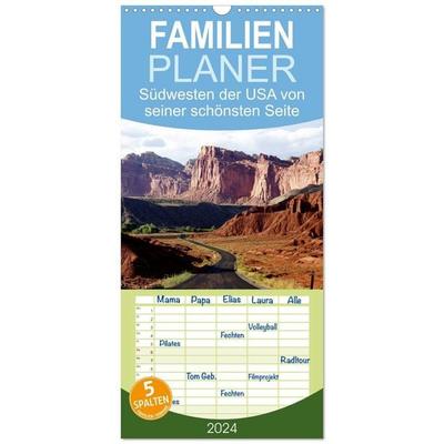 Familienplaner 2027 - USA-Südwesten von seiner schönsten Seite 2027 mit 5 Spalten (Wandkalender, 21 x 45 cm) CALVENDO