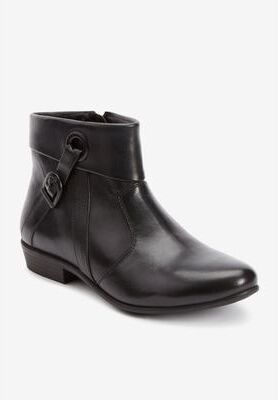Women's The Terri Leather Bootie by Comfortview in Black (Size 11 M)