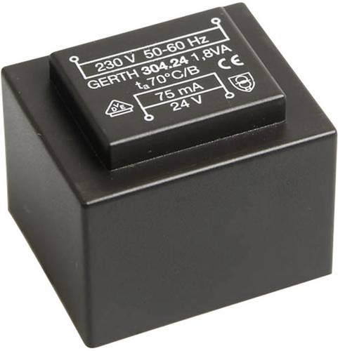 Gerth PT300901 Printtransformator 1 x 230V 1 x 9 V/AC 1.80 VA 200mA