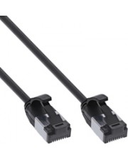 InLine Patchkabel slim U/FTP Cat.8.1 TPE halogenfrei schwarz 7.5m Kabel Netzwerk 7,5 m (75307S)