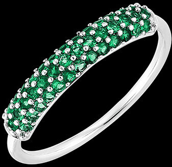 Edenly Ring Paradiesvogel - Smaragde - 18 Karat WeiÃŸgold