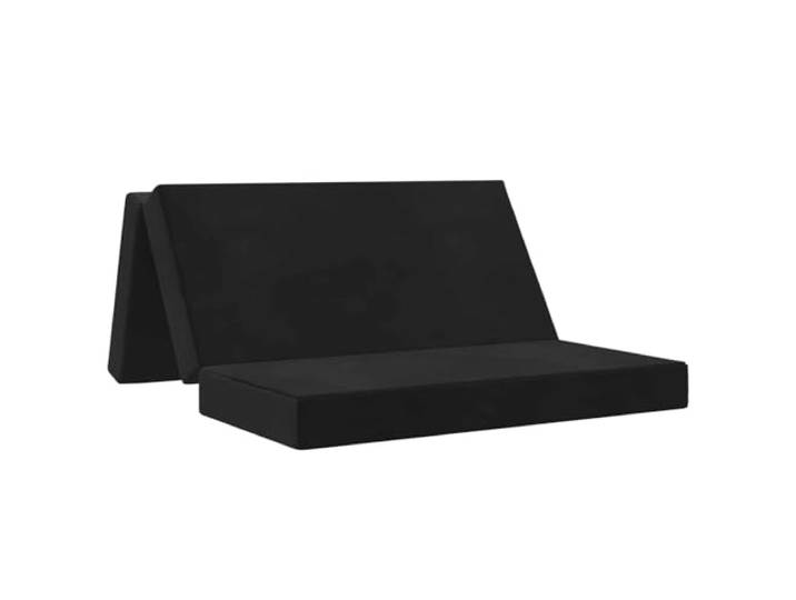 Klappsofa Bett 140 x 67 x 45 cm Schwarz Faltbar, Polyester, Schaumstoff, verstellbarer Mechanismus, Reißverschluss, platzsparend