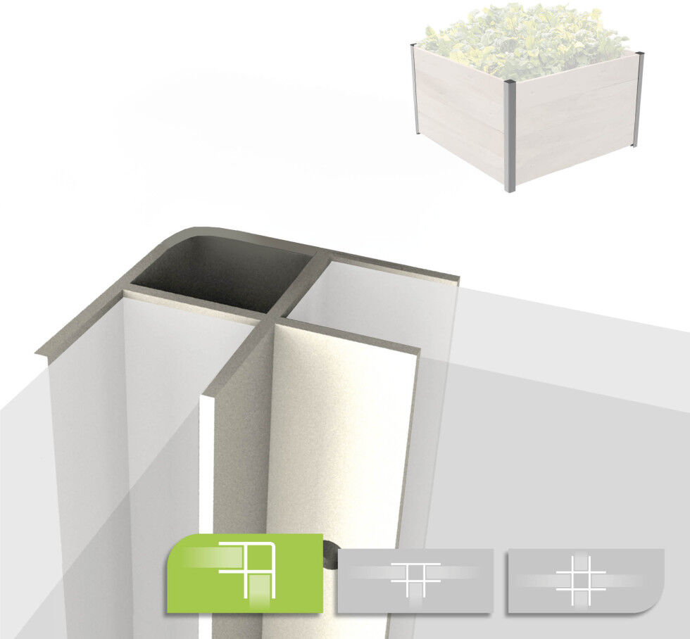 Bio Green Biogreen Aluminium Eckprofil für ErnteMAXX Hochbeet 325 mm