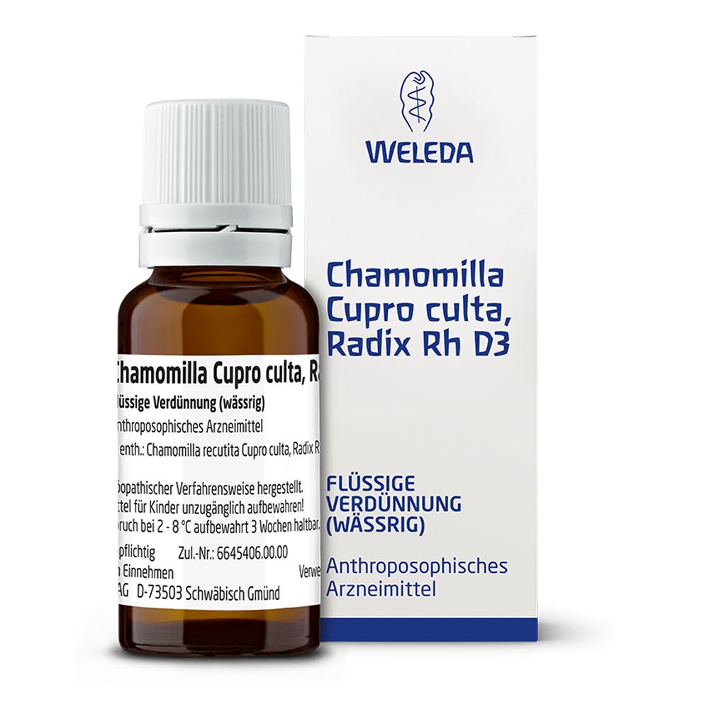 Chamomilla Cupro culta Radix Rh D 3 Dilution 20 ml