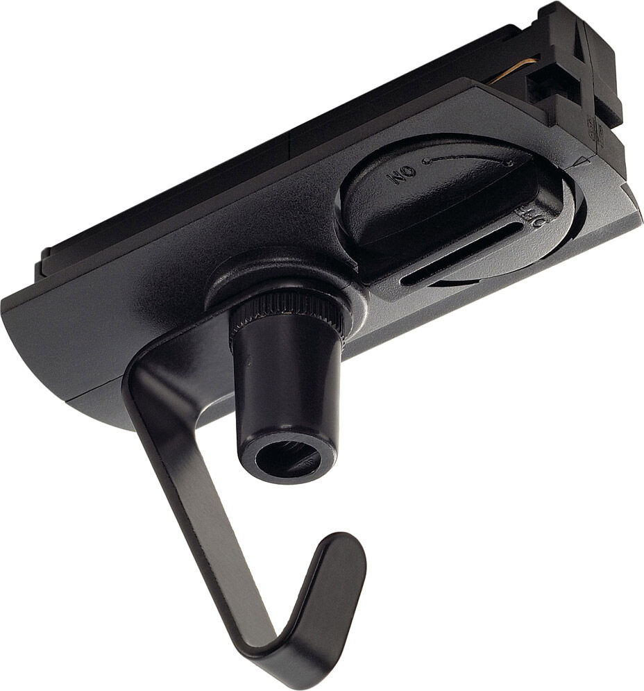 Slv 1-Phasen Pendelleuchtenadapter Mit Haken, Schwarz - 1 Phasen Stromschienen 230v