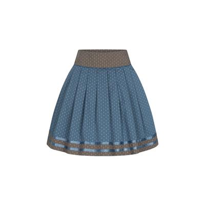 Dirndl NÜBLER "Trachtenrock Gerlinde", Damen, Gr. 44, EURO, blau, Obermaterial: 100% Baumwolle CO., Kleider