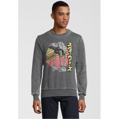Sweatshirt RECOVERED "Star Wars Empire Strikes Back Retro AT-AT", Herren, Gr. S, grau, 60% Polyester, 40% Baumwolle, bedruckt, normal, Rundhals, Sweatshirts Sweatshirt, im zeitlosen Design