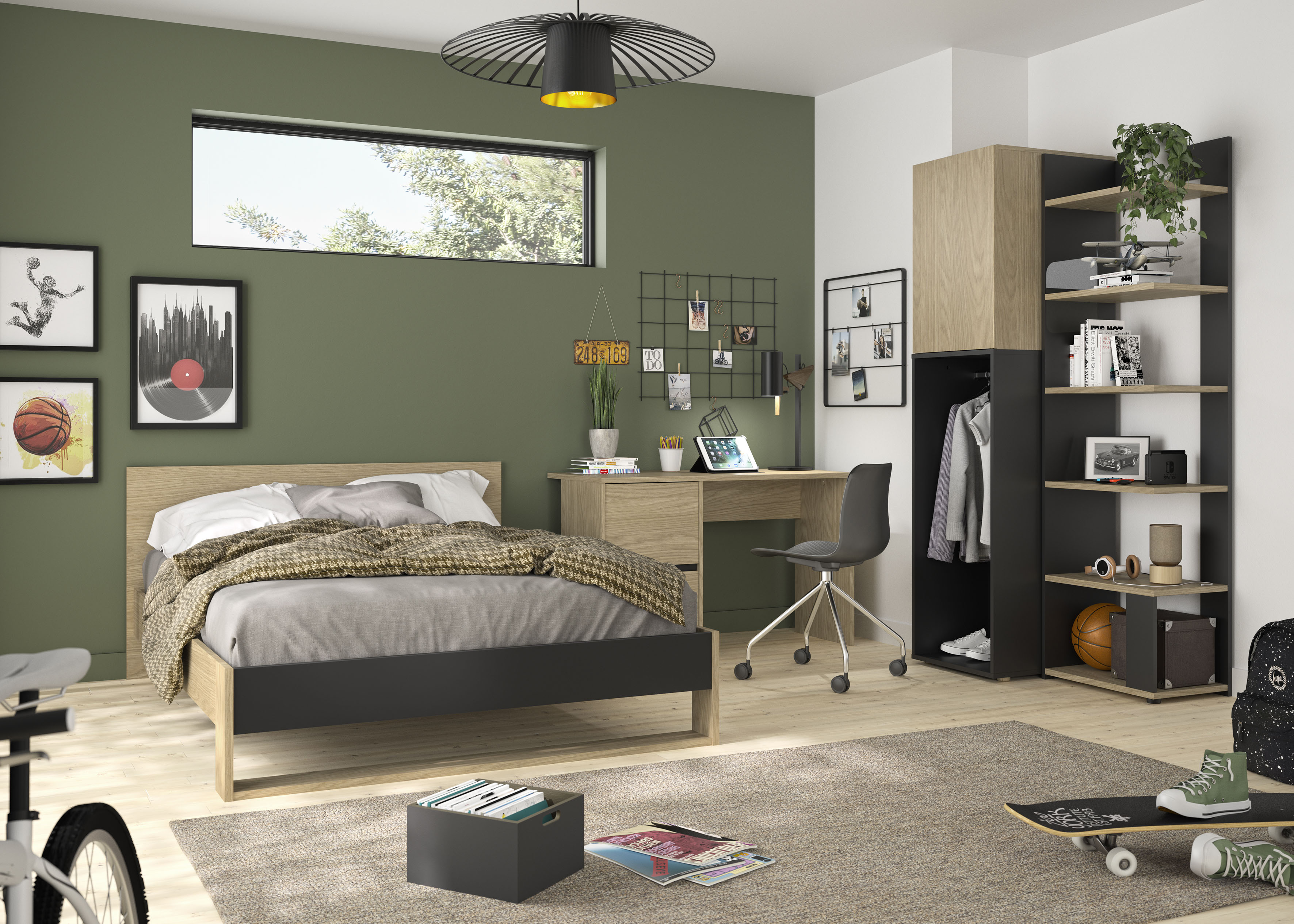 Schreibtisch GAMI, beige (rookwood eiche nachbildung, rookwood eiche nachbildung, rookwood eiche nachbildung), B:120cm H:56cm T:56cm, Tische, Schreibtisch, Schreibtisch rookwood eiche nachbildung, rookwood eiche nachbildung, rookwood eiche nachbildung B/H
