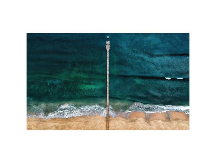 Wandkraft Aluminiumbild, Blau, Grün, Dunkelgrün, Metall, rechteckig, 118x70 cm, Fotografie, einfache und schnelle Anbringung, Bilder & Rahmen, Bilder, Wandbilder