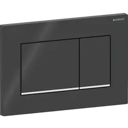 Geberit Sigma20 BetPl., eckig, 2-Mengen-Sp. schwarz glänzend / chrom glänzend