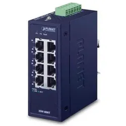 Planet IP30 Compact size 8-Port incl (8 Ports), Netzwerk Switch, Grau