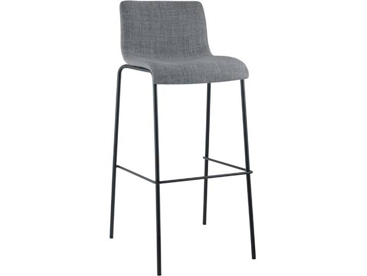 furnicato Barhocker Hover 100x43x48 cm hellgrau (1 St), Stapelbarer Barstuhl mit Fußstütze und schützenden Bodenschonern