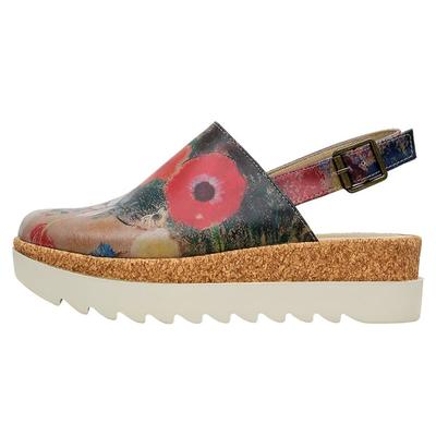 Clog DOGO "Akita Full Of Hope Damen Sandalen", Damen, Gr. 38, Normalschaft, beige (natur), Lederimitat, Schuhe Clog, Handgefertigt