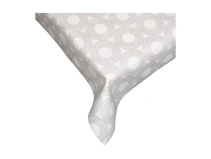 Tischdecke HUBATKA TEXTIL Megaline, Grau Kreise , beige, grau, B:140cm L:170cm, Polyester, Tischdecken, Tischdecke