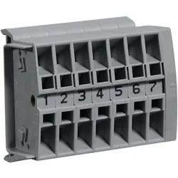 Hager KT07A Steuerleitungsklemme,universZ,7x2,5mm2, 2-fach,schraubenlos,für Hutschiene 35 mm