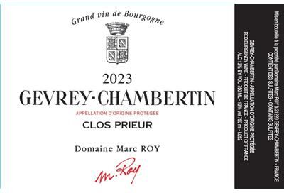 """Domaine Marc Roy""" """Domaine Marc Roy Gevrey-Chambertin Clos Prieur 2023 Red Wine - France"""
