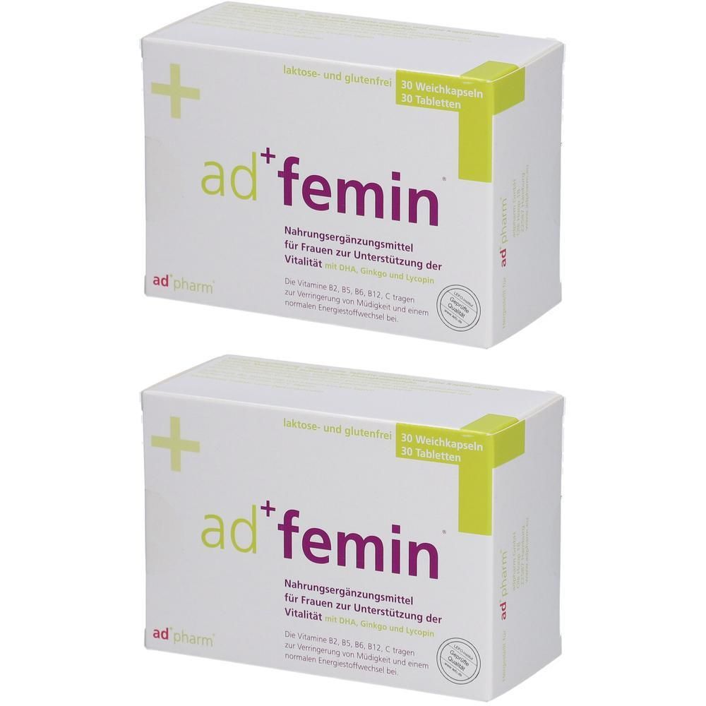 Adfemin Monatspackung 30 Weichkaps.+30 Tabl. x2 2x1 St Kombipackung