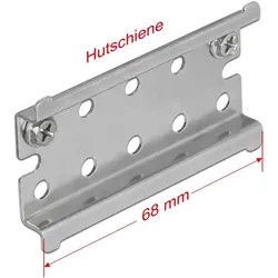 DELOCK Hutschiene Edelstahl mit Endanschlag zur Wandmontage