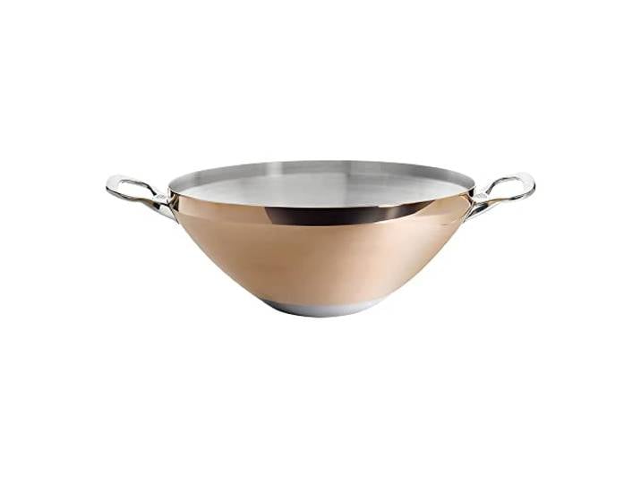 DE BUYER - Kupfer-Wok PRIMA MATERA mit 2 Griffen - Durchmesser 32 cm -