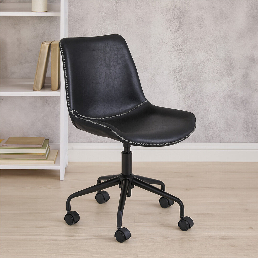 George Oliver Aranza Office Chair Black 90cm H X 51cm W X 61cm D