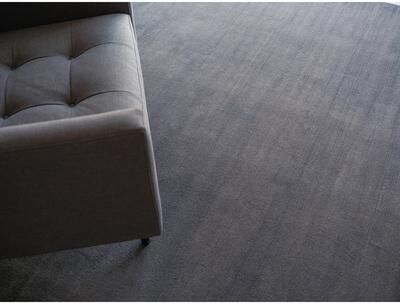 Exquisite Rugs Velutto Modern Handmade Silky Nylon in Gray Area Rug
