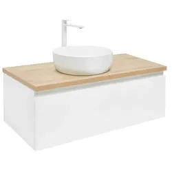SAT Badezimmerschrank B-WAY 1 Weiß BWAY100WDOAKU2B