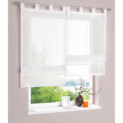 Raffrollo OTTO HOME "Regina" Gr. 4, weiß, B:100cm H:140cm, Voile, Obermaterial: 100% Polyester, Raffrollos, Transparent, Voile, Polyester, einfarbig, uni, Topseller