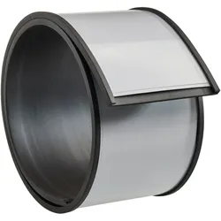 10 Etikettenhalter, C-Profil, magnetisch,  Abschnitte 60 mm | 500 mm, Ferrit, schwarz