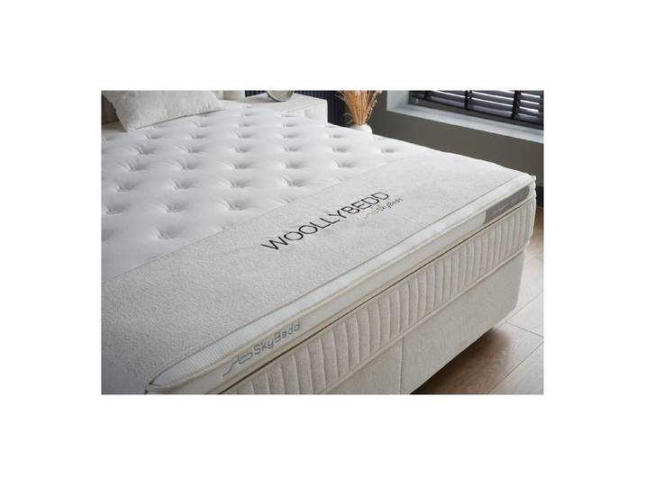 Taschenfederkernmatratze, Woollybedd, 5-lagige einseitige Taschenfederkern-Matratze, Pointhome, (Betthöhe 34 cm, Härtegrad H3/H4, Hybrid-Matratze)