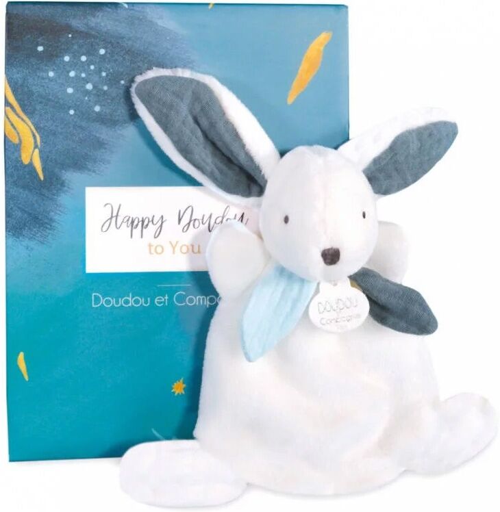 HAPPY POP Petit Doudou lapin 17 cm : HAPPY DOUDOU TO YOU ! - Doudou et Compagnie