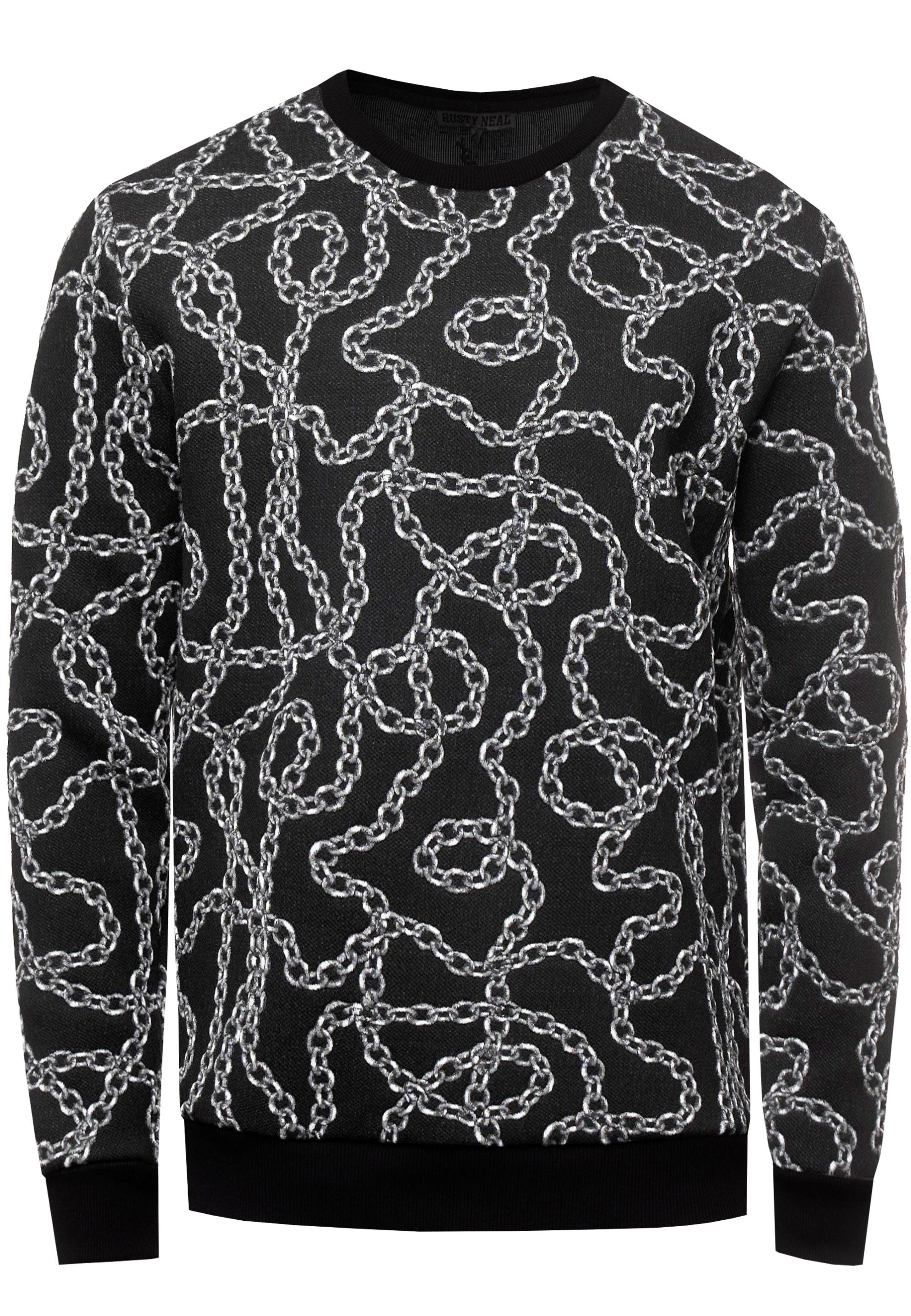 Jacquard trui in ijzeren design