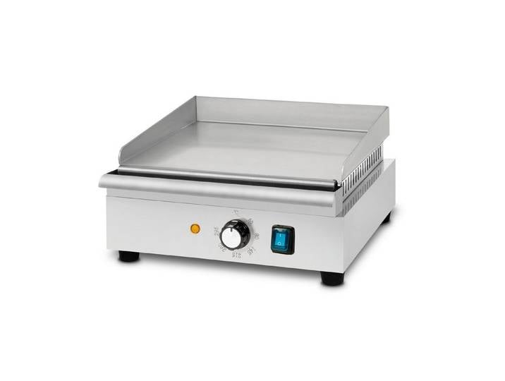 vertes Tischgrill Grillplatte Bratplatte Plancha Grill Elektrisch 1400W, 1400 W, Edelstahl Grillfläche Glatt 32x26cm
