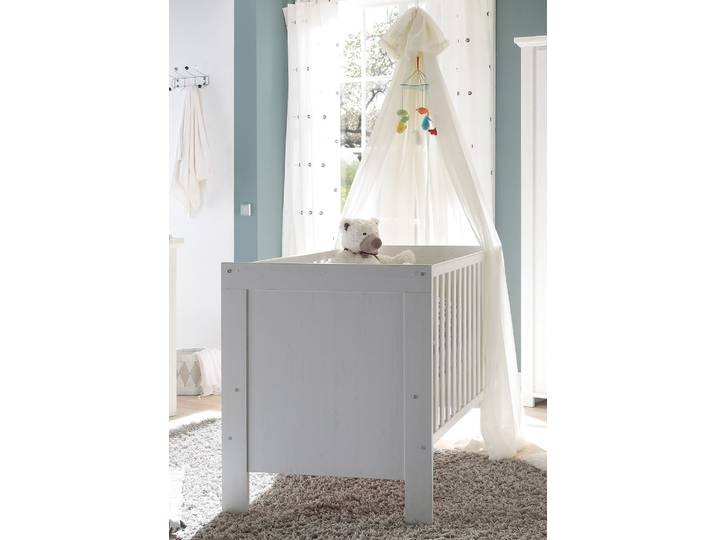 Babybett MÄUSBACHER Dandy , weiß (anderson pine), B:78cm H:91cm L:144cm, Holzwerkstoff, Babybetten, Babybett