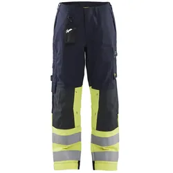 Damen Multinorm Bundhose "7181" marine/gelb - D20 - gelb