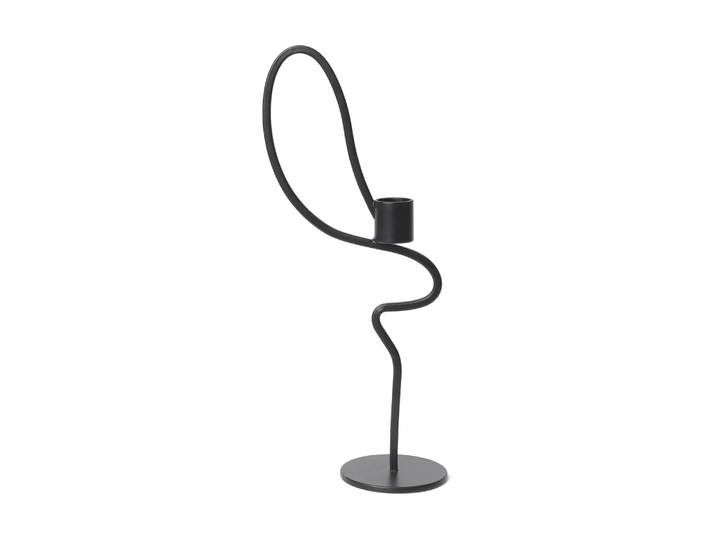 Ferm Living Bougeoir Valse high Noir