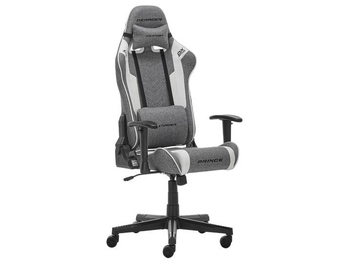Gamingstuhl Prince in Grau/Schwarz/Weiß