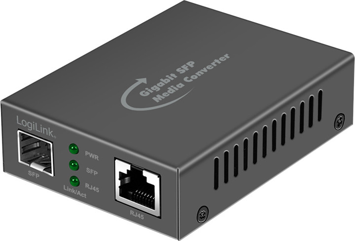 LogiLink Professional NMC001 Gigabit mediaconverter RJ45/SFP zwart
