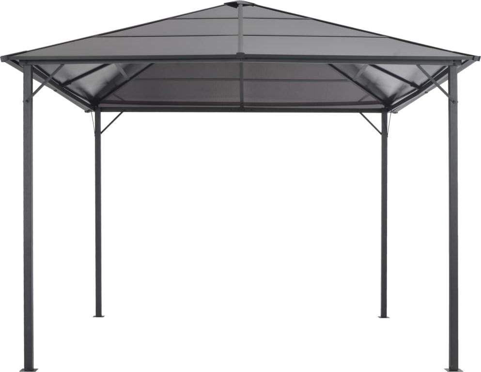 vidaXL Gartenpavillon mit Dach Aluminium 3×3 m Anthrazit