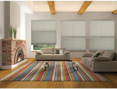 "BlindsAvenue Cordless Day/Night Cellular Honeycomb Shade, 9/16"" Single Cell, Misty Gray"