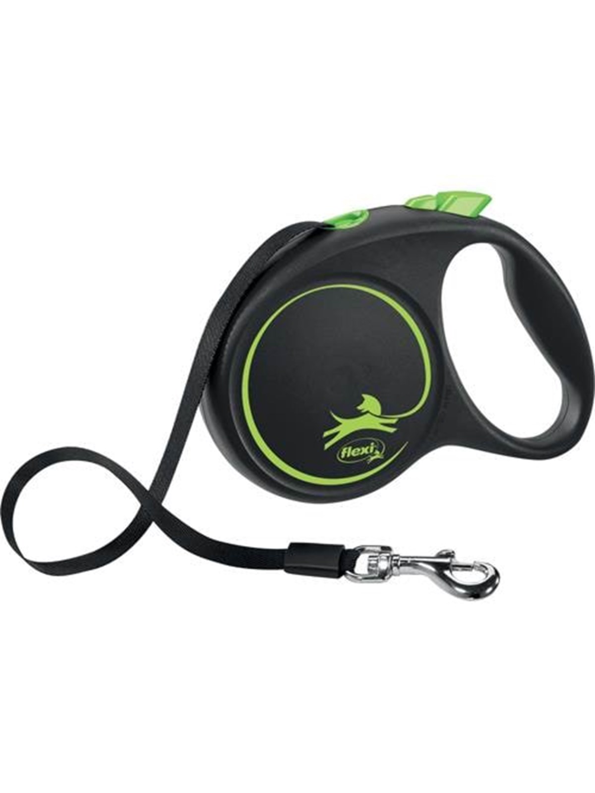 Flexi Black Design M leash 5 m 25 kg green